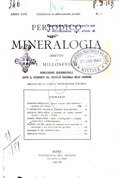 Periodico di Mineralogia