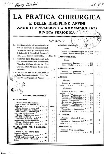 La pratica chirurgica e delle discipline affini Rivista bimensile