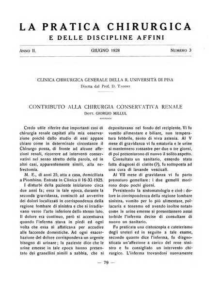 La pratica chirurgica e delle discipline affini Rivista bimensile