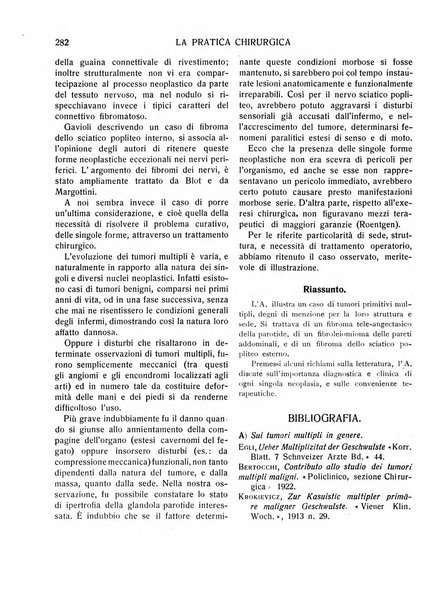 La pratica chirurgica e delle discipline affini Rivista bimensile