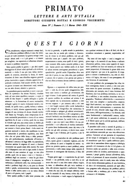 Primato lettere e arti d'Italia