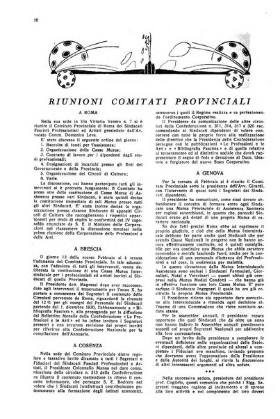 Le professioni e le arti Bollettino mensile della confederazione nazionale