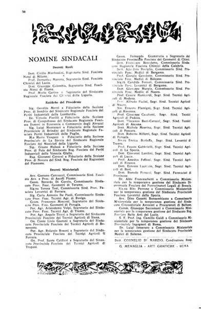 Le professioni e le arti Bollettino mensile della confederazione nazionale