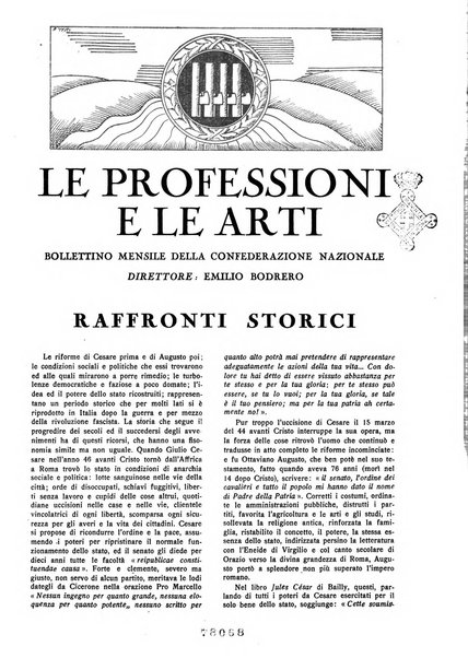 Le professioni e le arti Bollettino mensile della confederazione nazionale