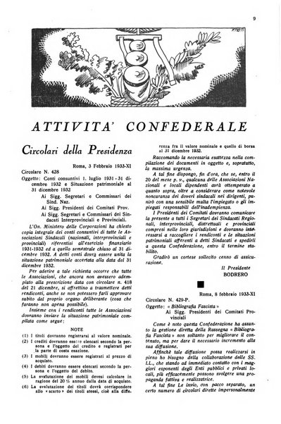 Le professioni e le arti Bollettino mensile della confederazione nazionale