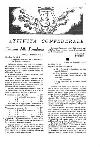 Le professioni e le arti Bollettino mensile della confederazione nazionale