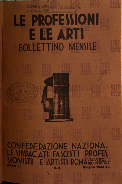 Le professioni e le arti Bollettino mensile della confederazione nazionale