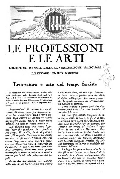 Le professioni e le arti Bollettino mensile della confederazione nazionale