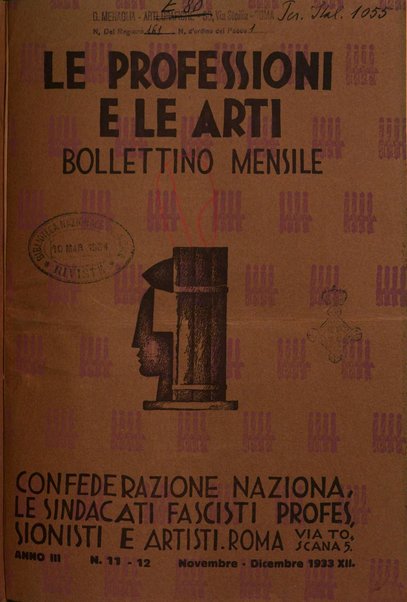 Le professioni e le arti Bollettino mensile della confederazione nazionale