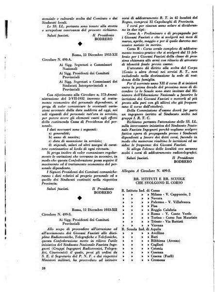 Le professioni e le arti Bollettino mensile della confederazione nazionale