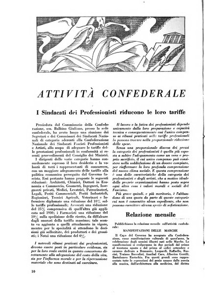 Le professioni e le arti Bollettino mensile della confederazione nazionale