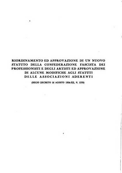 Le professioni e le arti Bollettino mensile della confederazione nazionale