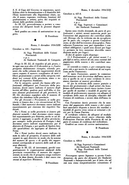 Le professioni e le arti Bollettino mensile della confederazione nazionale