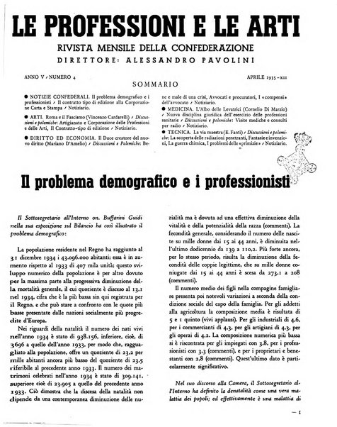 Le professioni e le arti Bollettino mensile della confederazione nazionale