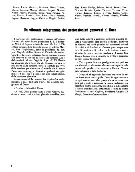 Le professioni e le arti Bollettino mensile della confederazione nazionale