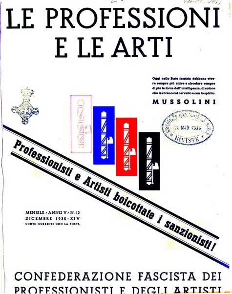 Le professioni e le arti Bollettino mensile della confederazione nazionale