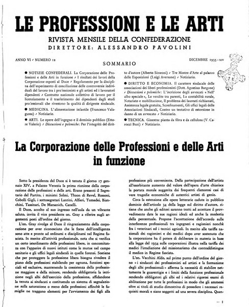 Le professioni e le arti Bollettino mensile della confederazione nazionale