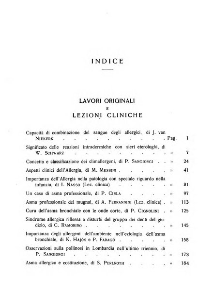 I quaderni dell'allergia rivista medica bimestrale