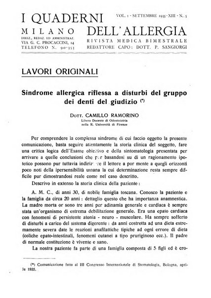 I quaderni dell'allergia rivista medica bimestrale