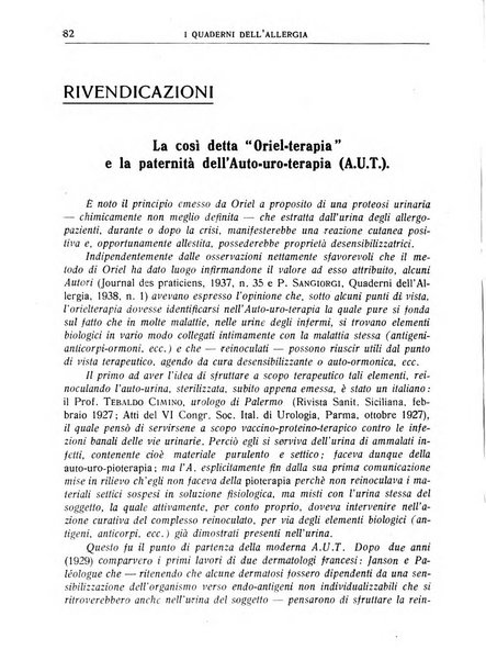 I quaderni dell'allergia rivista medica bimestrale