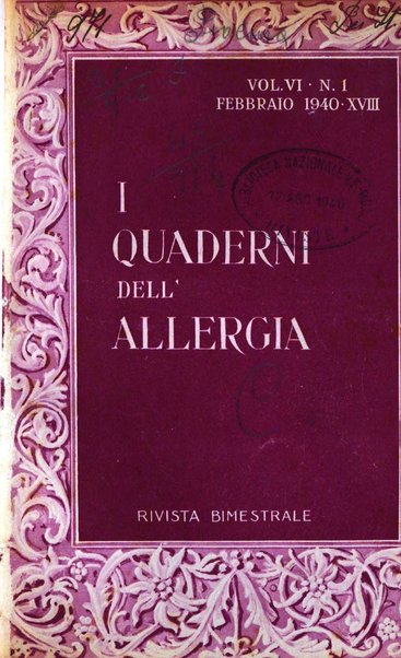 I quaderni dell'allergia rivista medica bimestrale