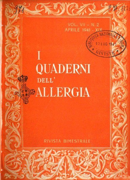 I quaderni dell'allergia rivista medica bimestrale