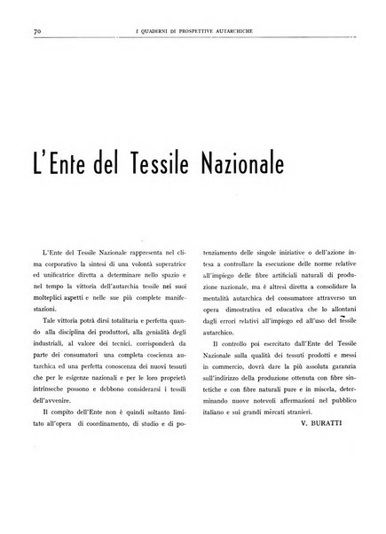 I quaderni di prospettive autarchiche problemi, realizzazioni, documentazioni