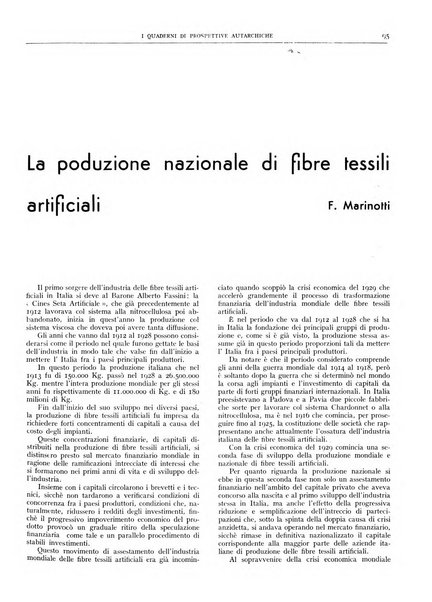 I quaderni di prospettive autarchiche problemi, realizzazioni, documentazioni