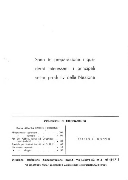 I quaderni di prospettive autarchiche problemi, realizzazioni, documentazioni