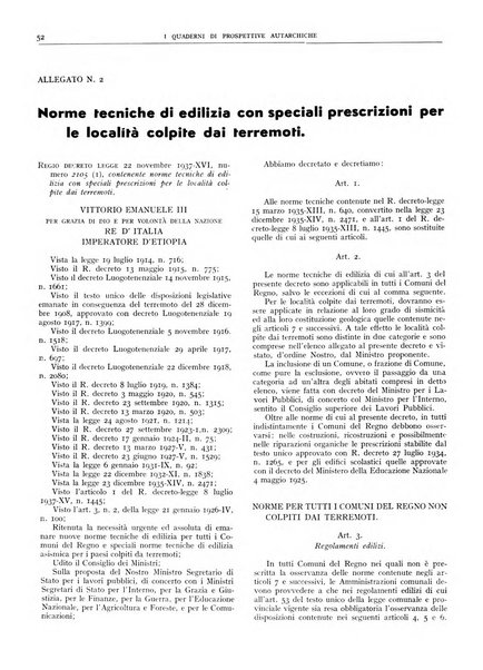 I quaderni di prospettive autarchiche problemi, realizzazioni, documentazioni