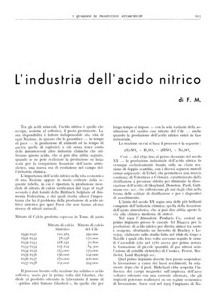 I quaderni di prospettive autarchiche problemi, realizzazioni, documentazioni