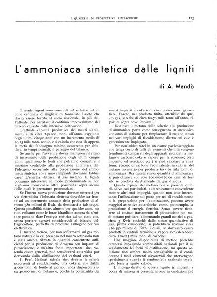 I quaderni di prospettive autarchiche problemi, realizzazioni, documentazioni