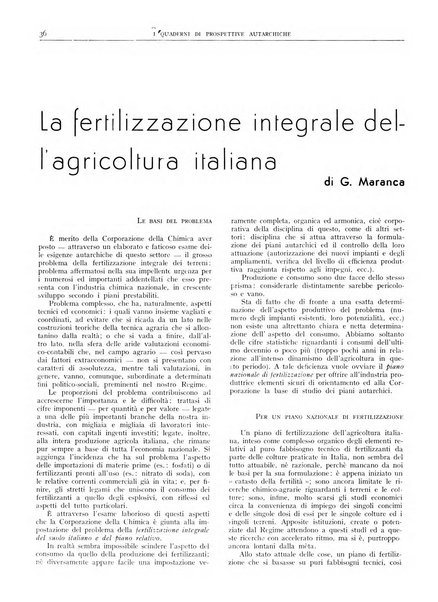 I quaderni di prospettive autarchiche problemi, realizzazioni, documentazioni