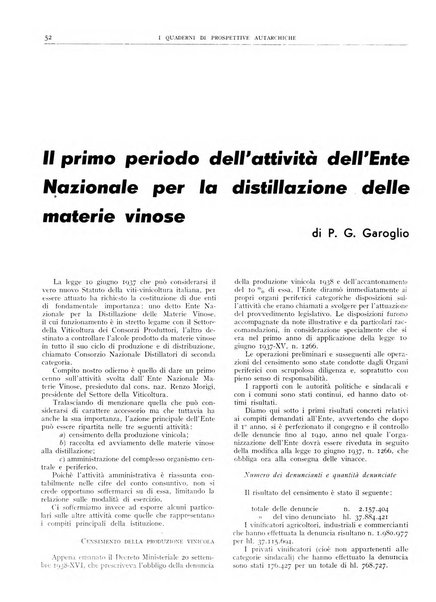 I quaderni di prospettive autarchiche problemi, realizzazioni, documentazioni