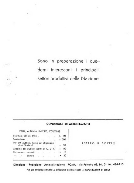 I quaderni di prospettive autarchiche problemi, realizzazioni, documentazioni