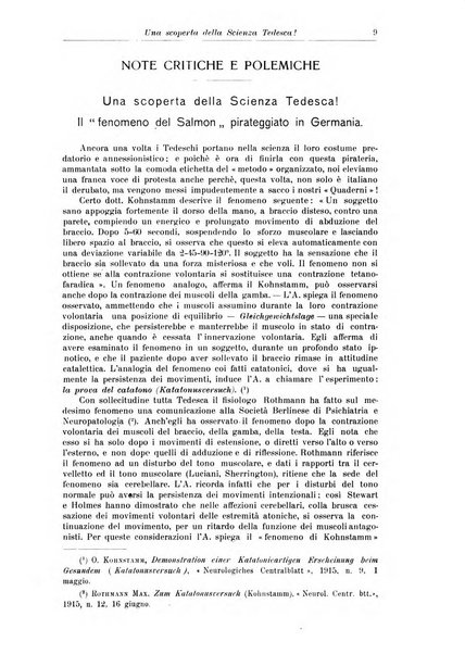 Quaderni di psichiatria rivista mensile teorica e pratica