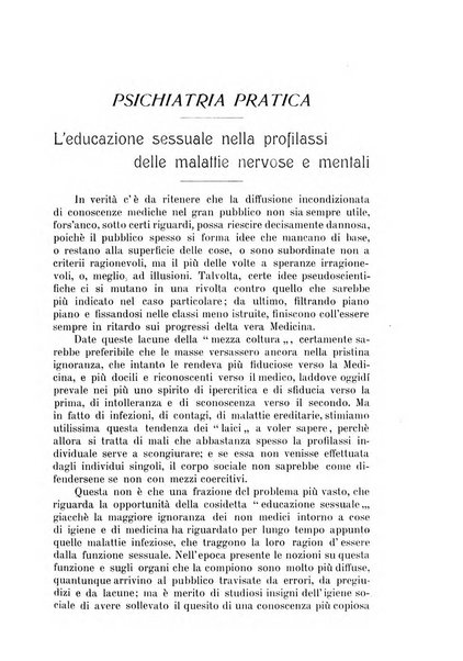 Quaderni di psichiatria rivista mensile teorica e pratica