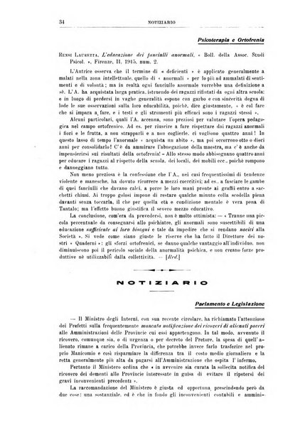 Quaderni di psichiatria rivista mensile teorica e pratica