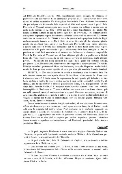 Quaderni di psichiatria rivista mensile teorica e pratica