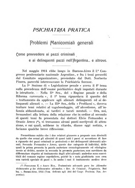 Quaderni di psichiatria rivista mensile teorica e pratica