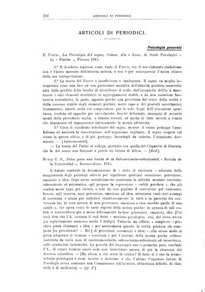 Quaderni di psichiatria rivista mensile teorica e pratica