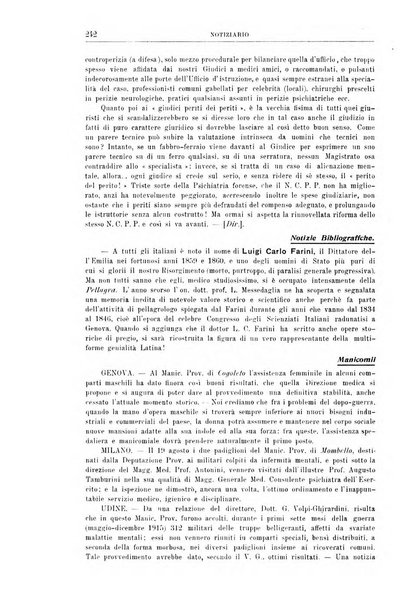 Quaderni di psichiatria rivista mensile teorica e pratica