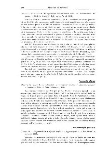 Quaderni di psichiatria rivista mensile teorica e pratica