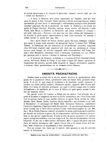 Quaderni di psichiatria rivista mensile teorica e pratica