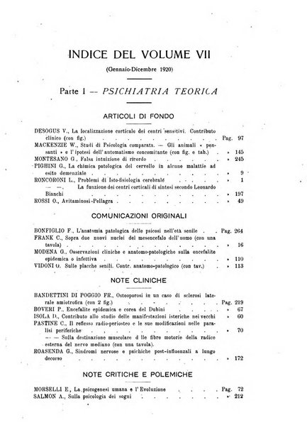 Quaderni di psichiatria rivista mensile teorica e pratica