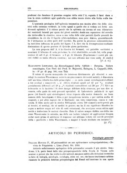 Quaderni di psichiatria rivista mensile teorica e pratica