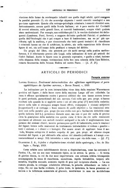 Quaderni di psichiatria rivista mensile teorica e pratica