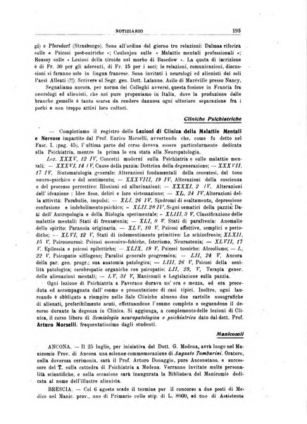 Quaderni di psichiatria rivista mensile teorica e pratica