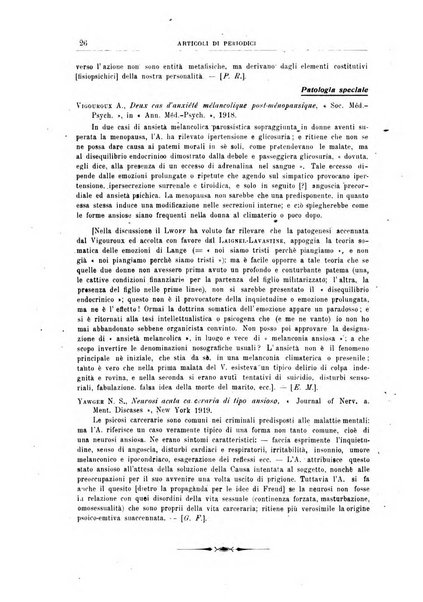 Quaderni di psichiatria rivista mensile teorica e pratica