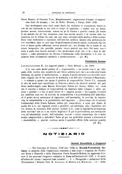 Quaderni di psichiatria rivista mensile teorica e pratica